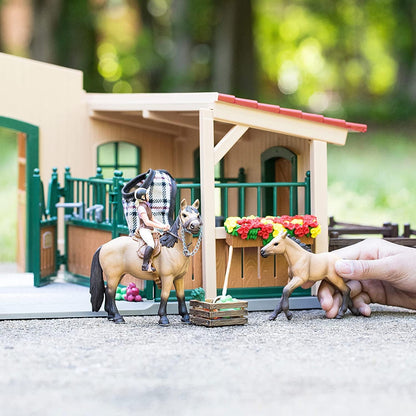 SCHLEICH Farm World Pferdestall Set 42195 inkl. 2 Pferden