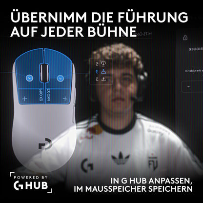 Logitech G PRO X2 SUPERSTRIKE LIGHTSPEED Gaming-Maus, weiss