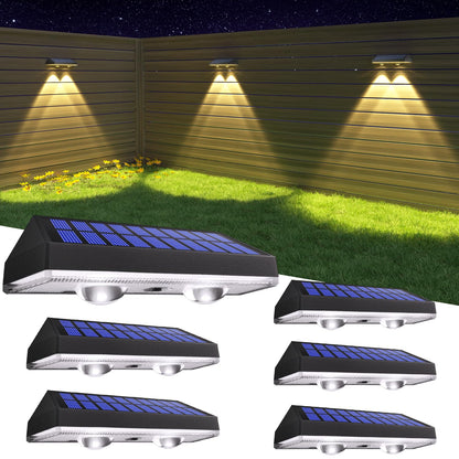 HAMLITE Solar Wandleuchten für Aussen, Gartenleuchten mit 3 Farbmodi – Gehäuse aus Kunststoff mit Solarpanel