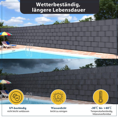 Sekey Sichtschutzstreifen PVC für Doppelstabmatten 35 m Anthrazit