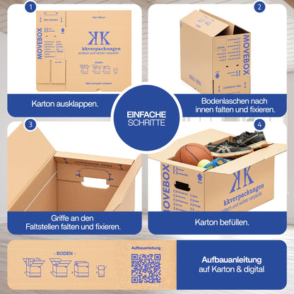 KK Verpackungen Movebox Umzugskartons zweiwellig, 30 Stück