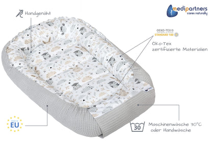 Medi Partners Babynest Nestchen für Neugeborene, Baumwolle, 100x60 cm