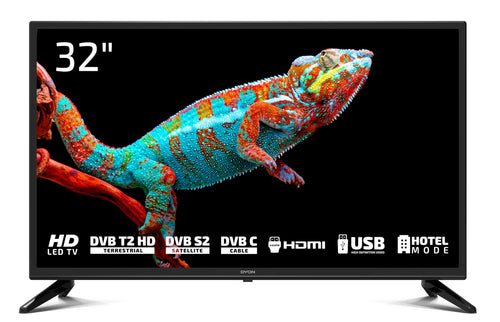 DYON Enter 32 Pro X2 (2024) Fernseher, rechteckig, schwarz. Bietet 80 cm (32 Zoll) Display für Medienwiedergabe.