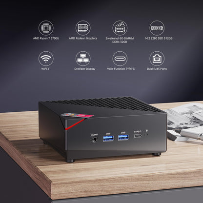 ACEMAGICIAN AM06 Pro Mini PC - Ryzen 7 5700U 16GB/512GB