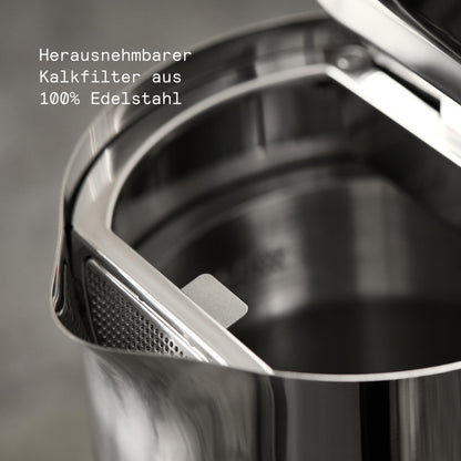 Aarke Wasserkocher Edelstahl mit Temperaturwahl - Steel