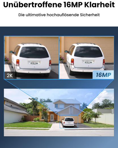 Reolink Duo 3 WiFi 16MP Überwachungskamera Aussen, 180° Panorama