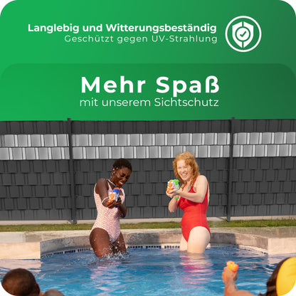 Novatool Sichtschutzstreifen PP 25 m Anthrazit für Doppelstabmatten