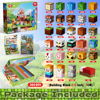 Goody King Magnetbausteine Set - 200 Teile Wald & Wiesen