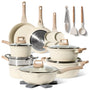 JUST PERFECTO Induktions Topset – 21-teilig PTFE/PFOA-frei Kochgeschirr. Schwarzes Induktions-Set zum Kochen.
