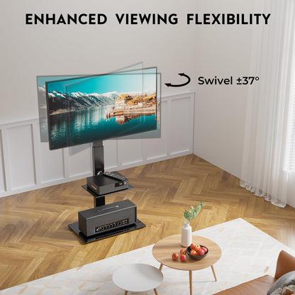 BONTEC TV-Ständer FIT-2, höhenverstellbar, drehbar, 30-70 Zoll