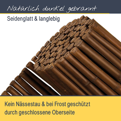 Sol Royal Premium Bambus Sichtschutzzaun B23 180x250 cm Dunkelbraun