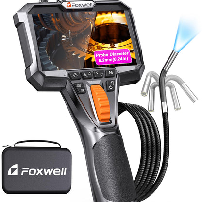 FOXWELL Y400 Endoskopkamera, 220° Gelenkkopf, 6,2 mm, IP67, 1080P