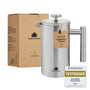 Groenenberg French Press FP-PL, Edelstahl Kaffeebereiter doppelwandig zur Kaffeezubereitung