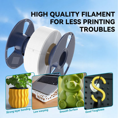 SUNLU PLA Filament 1.75mm Grau, 4x 1kg Spulen für FDM 3D-Drucker