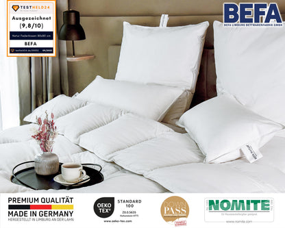 BEFA NATUR Federkissen Kopfkissen Set 80x80 cm (2er)