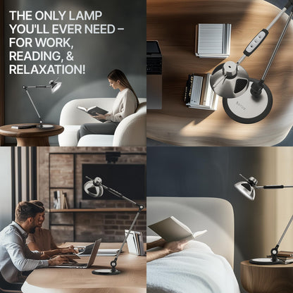 OTUS Schreibtischlampe LED dimmbar – Gestensteuerung, retro Flexarm