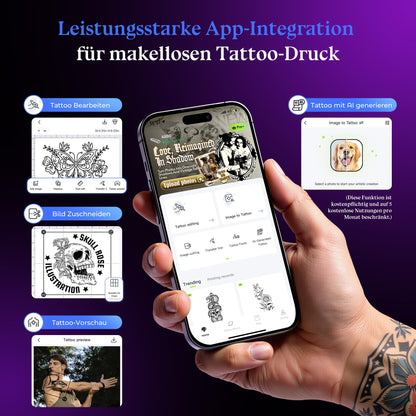 Itari A886 Tattoo Stencil Drucker Bluetooth Thermodrucker