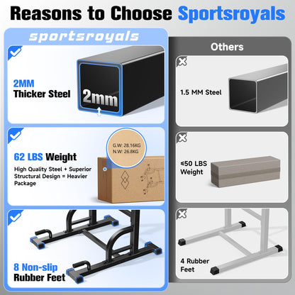 Sportsroyals Power Tower Klimmzug- & Dip-Station – 204 kg
