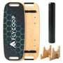 Flycoop Balance Board mit Rolle – Wackelbrett für Erwachsene, 15-lagiges Holz und TPE-Rolle