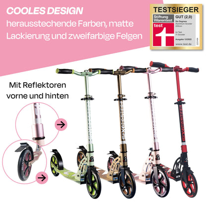 Six Degrees Aluminium Tretroller 205 mm Klappbar - Blossom Pink