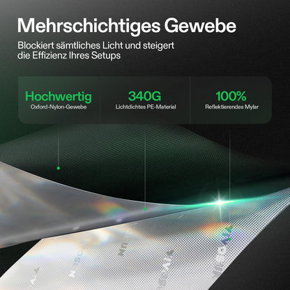VIVOSUN Growzelt 90x50x160 cm mit Mylar und Sichtfenster