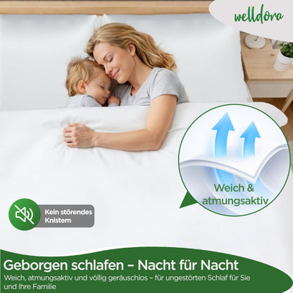 Welldora Milbenbezug Bettdecke 135x200 cm – Encasing für Allergiker