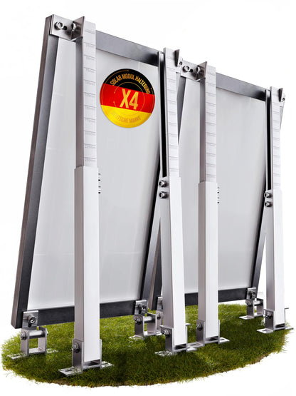 Lichtblicker Balkonkraftwerk Halterung verstellbar, 4er-Set aus Aluminium mit Edelstahlschrauben