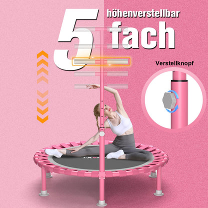 ZCMHAXJ Fitnesstrampolin klappbar, Ø 101,6 cm, mit Haltegriff, 204 kg