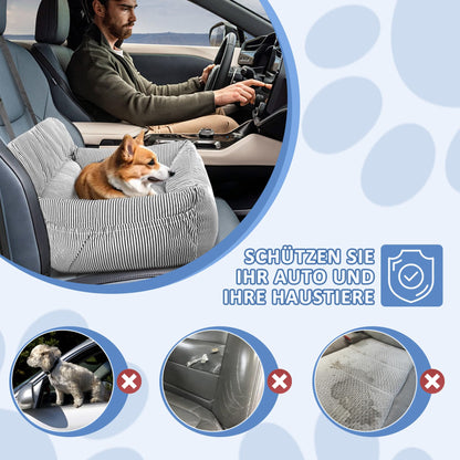 CALIYO Hundeautositz für kleine Hunde bis 10 kg, Schwarz/Weiss