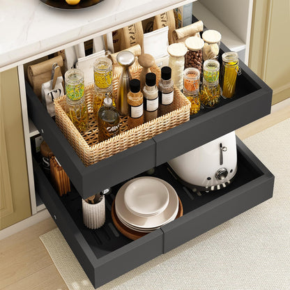 Mointal Teleskopschublade 2er-Set, ausziehbarer Schrank-Organizer