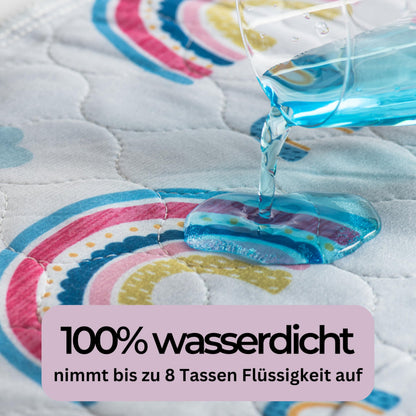 Hygge Sheets Bettunterlage wasserdicht für Kinder, 2er-Pack Regenbogen