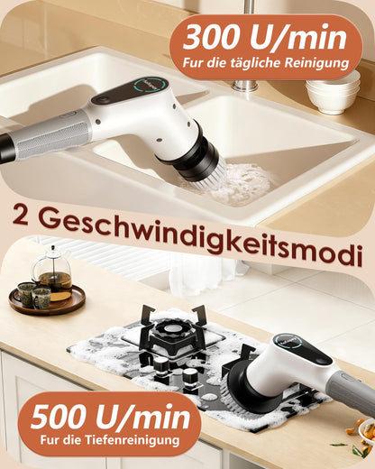 Kedoyoy Elektrische Reinigungsbürste 8-in-1 mit verstellbarem Griff
