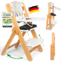 ZWERGHELD® Kinderhochstuhl ZS3 Set mitwachsend - Natur. Naturfarbener, mitwachsender Hochstuhl zur Höhenanpassung an Kinder am Esstisch.