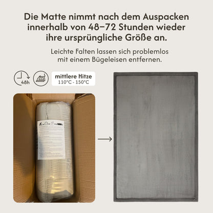Hakuna Matte Babyspielmatte 200x150 cm, Dunkelgrau, mit Memory-Schaum