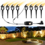 NIORSUN LED Gartenstrahler 8er-Set, warmweiss 3000K, IP67 – acht kompakte Strahler mit verstellbarem Kopf