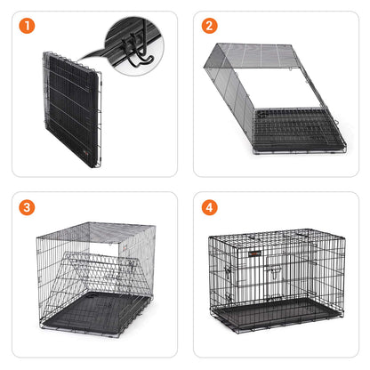 Feandrea PPD48BK Hundekäfig klappbar 122x75cm schwarz