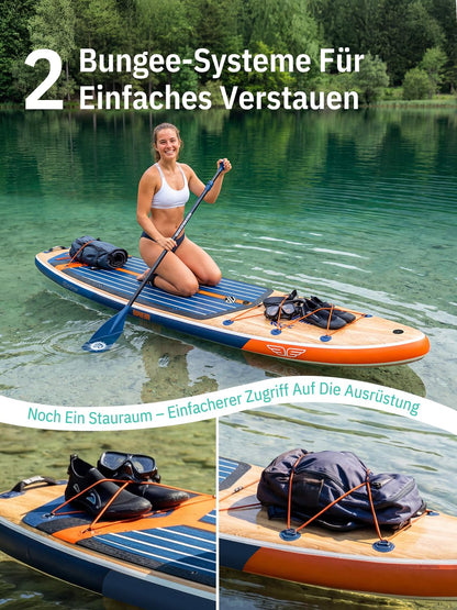 Niphean SUP Board Extra Gross aufblasbar 335 cm, 250 kg Tragkraft