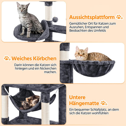 Yaheetech Kratzbaum 170 cm Katzenbaum - Dunkelgrau
