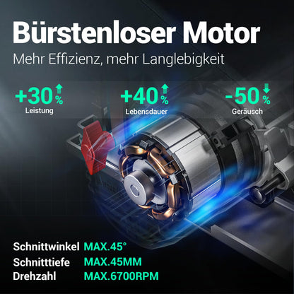 DCA Akku-Handkreissäge ADMY125 20V bürstenlos mit 4,0Ah Akku