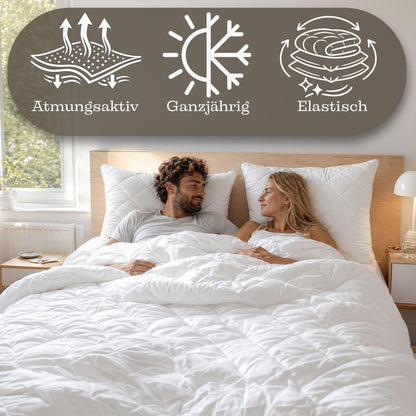 Amazinggirl Ganzjahresdecke-Set 2x 135x200 + 2x 80x80 cm Microfaser