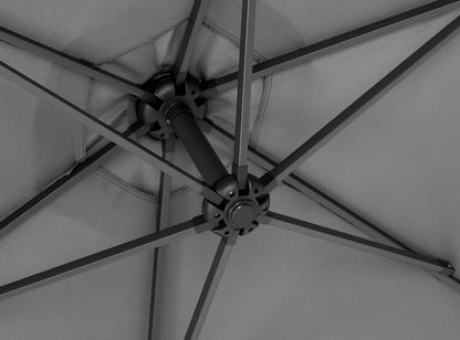 Deuline Mallorca-Elite Ampelschirm Ø 300 cm, 360° drehbar, grau