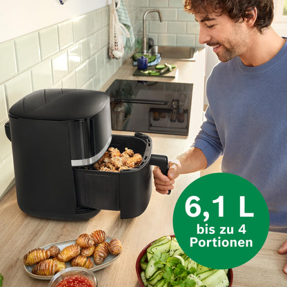 Bosch Serie 4 Heissluftfritteuse XL 6.1L Schwarz MAF462B0