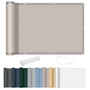 AXT SHADE Balkon Sichtschutz 90x800 cm wetterfest Taupe, blickdichte Polyesterbespannung mit Aluminiumösen