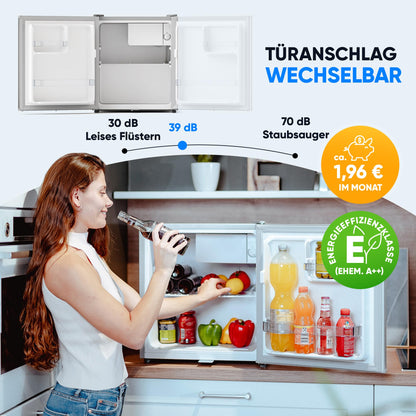 Stillstern Mini Kühlschrank 45 L mit Frostfach und Schloss