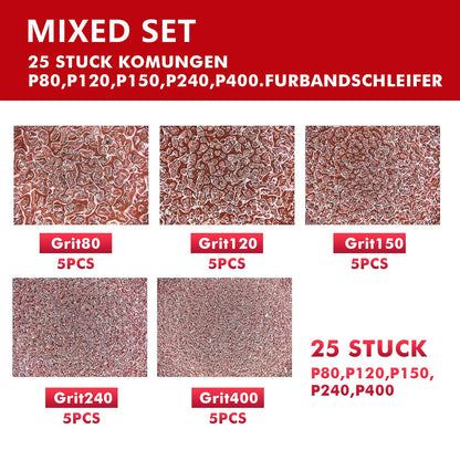 GZKTY Schleifbänder Set 75 x 533 mm, 25 Stück für Bandschleifer