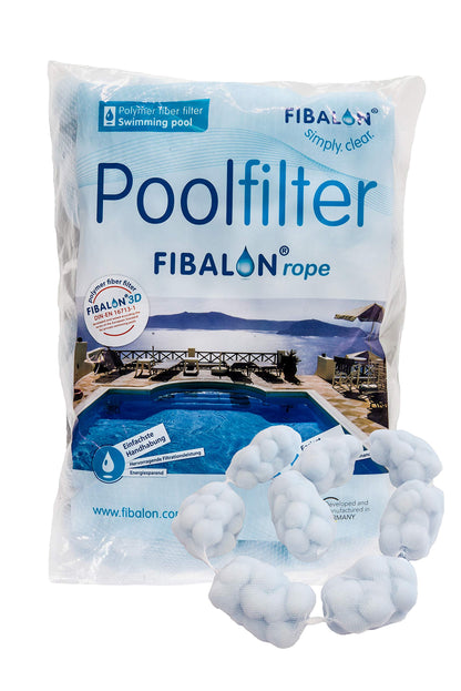 FIBALON Flocking Rope Polymerfaserfilter für Sandfilteranlagen 8 Netze, Filtermaterial für die Poolfiltration