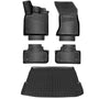 ELMASLINE Audi Q5 2016-2025 Gummimatten & Wanne Set – Hoher Rand. Schwarz, passgenau. Schützt den Innenraum vor Schmutz und Nässe.