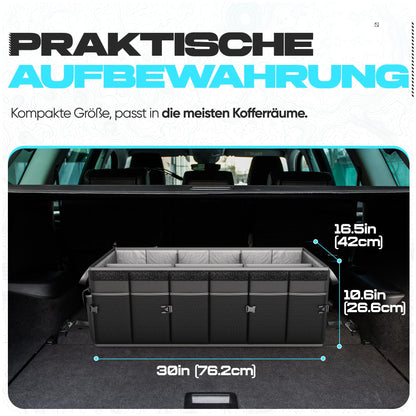 FORTEM Kofferraum-Organizer Auto, faltbar, mit Deckel, 105 L