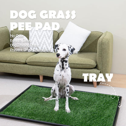 MEEXPAWS Grosse Kunstrasen Hundetoilette mit Tablett 85x59 cm