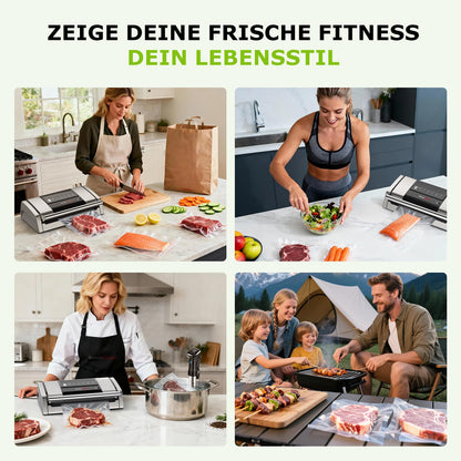 Bonsenkitchen Vakuumiergerät VS5100 mit Schneider und Beutelclip